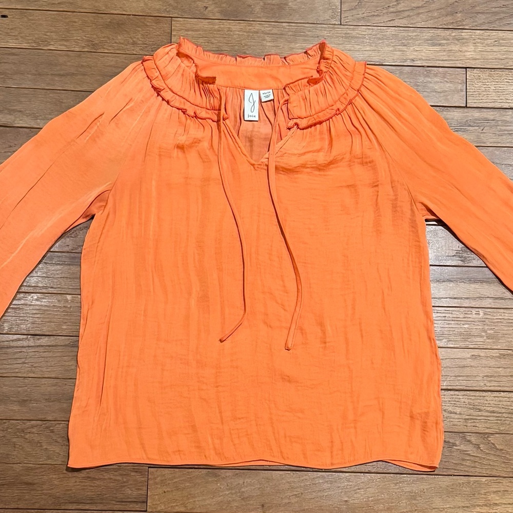 Joie Ruffle Neck Blouse